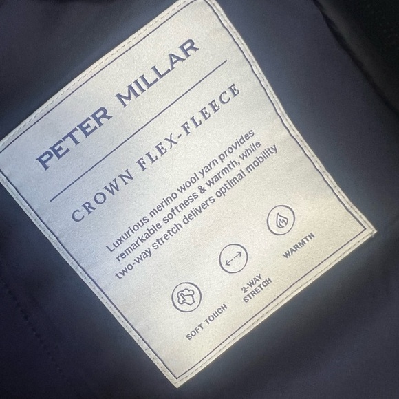 Peter Millar Full Zip Crown Flex Fleece Vest 100% Merino Wool Brand new NWT L - Picture 6 of 16